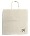 BAG PAPER HVY WHITE BISTRO w/TWIST HANDLE 11.8"X7"X12" "THANK YOU" RECYCLABLE - 250/BOX